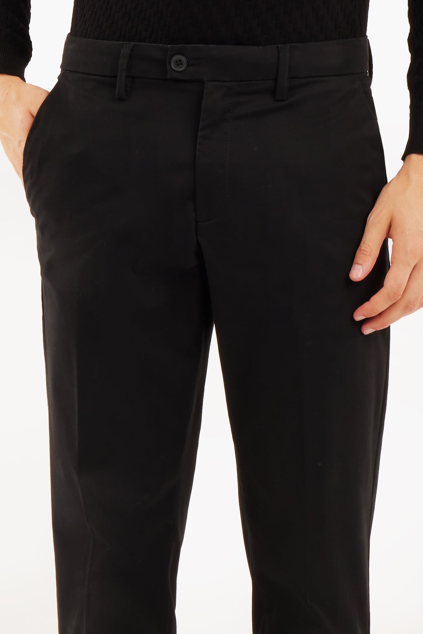 Pantaloni chinos slim fit raso